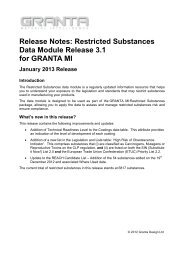 Restricted Substances Data Module 3.1 - Granta Design