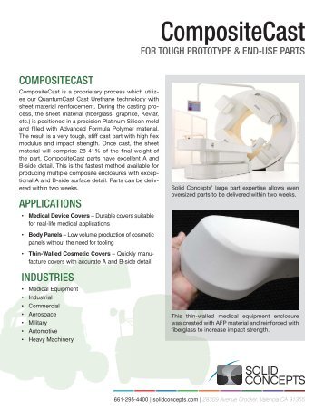 CompositeCast Cut Sheet.indd - Solid Concepts