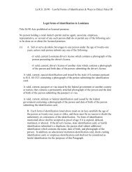 26 90 - Legal forms of identification in Louisiana - ATC