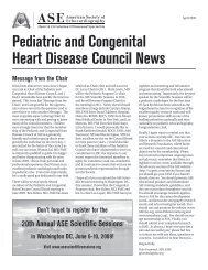 Pediatric and Congenital Heart Disease Council News Message ...