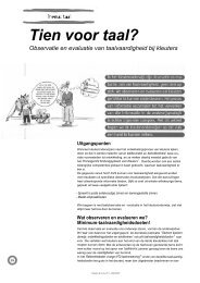 Observatie en evaluatie van taalvaardigheid bij kleuters.