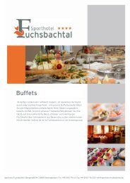 Buffetvorschläge - Sporthotel Fuchsbachtal