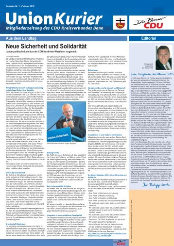 Februar 2010 - CDU-Kreisverband Bonn