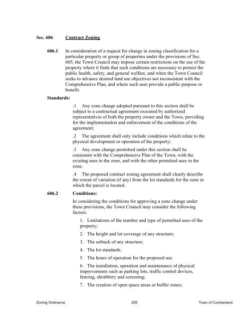 zoning ordinance - Town of Cumberland