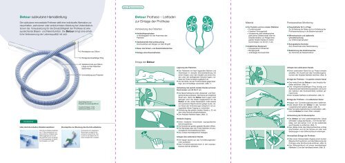 Detour subkutane Harnableitung Detour Prothese ... - Coloplast