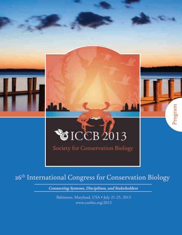 ICCB 2013 Program - Society for Conservation Biology