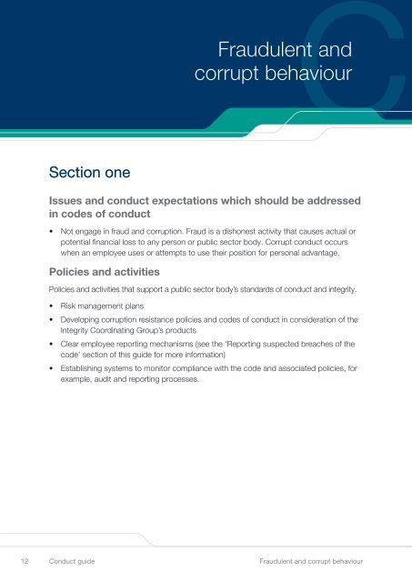 Conduct guide - Public Sector Commission - The Western Australian ...