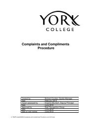 Complaints and C Complaints and Compliments ... - York College