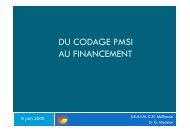 Du codage au financement - DÃ©partement d'information mÃ©dicale