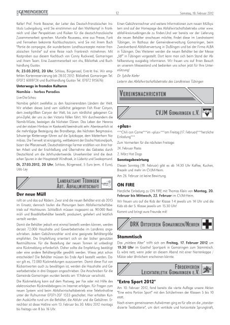 Ausgabe :Gomaringen 18.02.12.pdf - Gomaringer Verlag