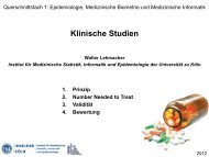 Klinische Studien - IMSIE - Institut fÃ¼r Medizinische Statistik ...