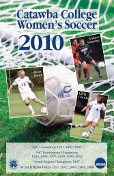 2010 Catawba College Women's Soccer