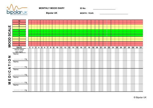 Download the Bipolar UK Mood Diary