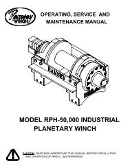 model rph-50000 industrial planetary winch - Eastern Wrecker Sales ...