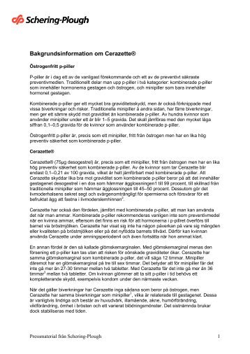 Bakgrundsinformation om CerazetteÂ® - MSD