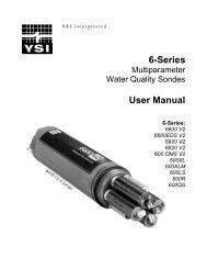 YSI 6-Series Multiparameter Water Quality Sondes User ... - YSI.com