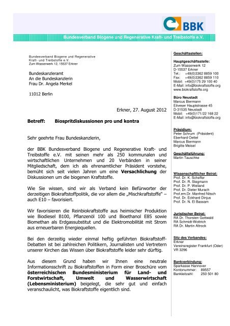 BBK-Brief Dr. A. Merkel - Bundesverband Biogene und ...