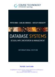 MySQL Lab Guide - Cengage Learning