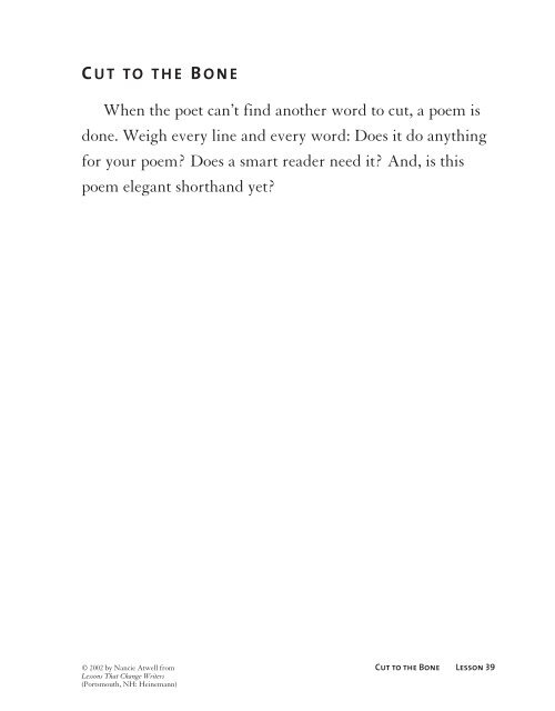 When The Poet Can t Find Another Word To Cut A Poem Is Done Weigh 