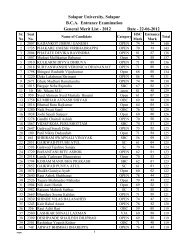 BCA Merge - Solapur University