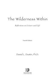 The Wilderness Within - Sagamore Publishing