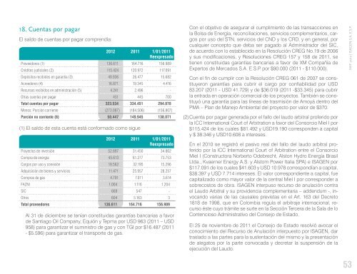 Estados financieros NIIF 2012 - Isagen