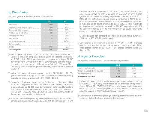 Estados financieros NIIF 2012 - Isagen