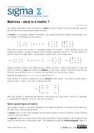 Matrices - what is a matrix ? - Math Centre