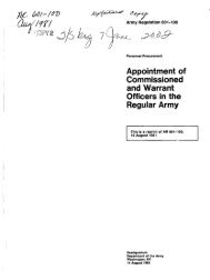 Army Regulation 601-100 - Washington Headquarters Services