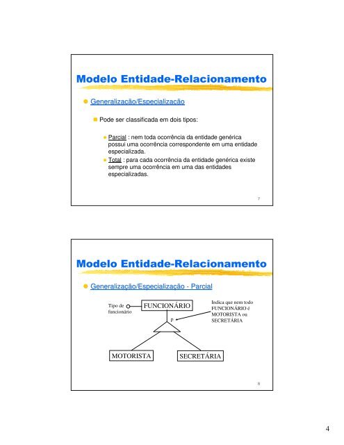 Modelo Entidade-Relacionamento Modelo Entidade-Relacionamento