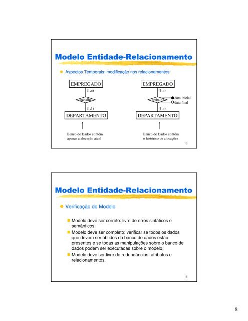 Modelo Entidade-Relacionamento Modelo Entidade-Relacionamento