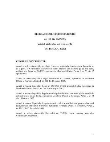 Consiliul Concurentei - Reteaua Nationala de Ajutor de Stat