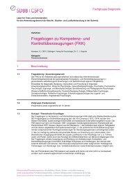 und KontrollÃ¼berzeugungen (FKK) - Fachgruppe Diagnostik - SDBB