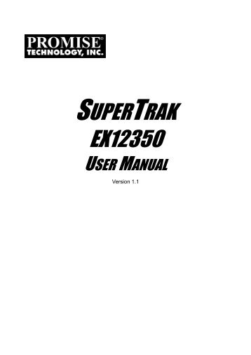 SuperTrak EX12350 User Manual - Xander