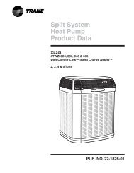 Trane Product Data Split System Heat Pump XL20i 2 ... - Climas Trane