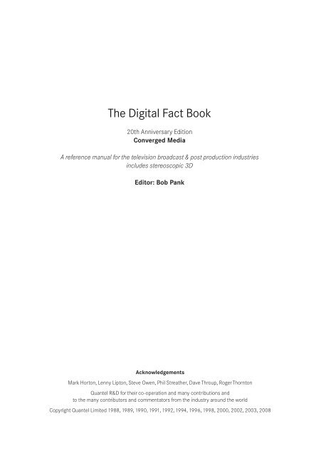 The Digital Fact Book - Quantel