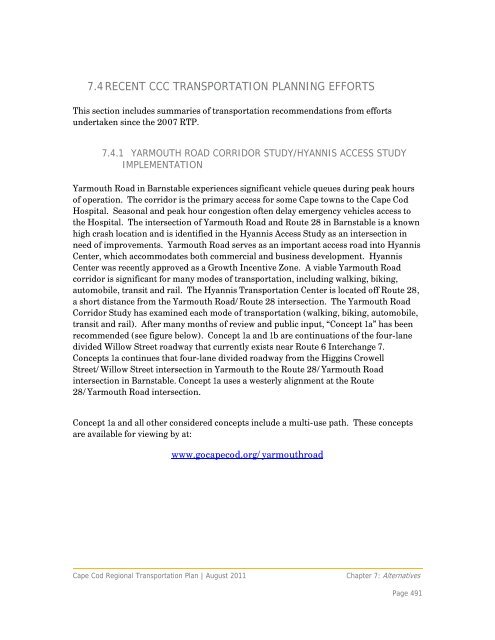 Complete Regional Transportation Plan 2012 - Cape Cod ...