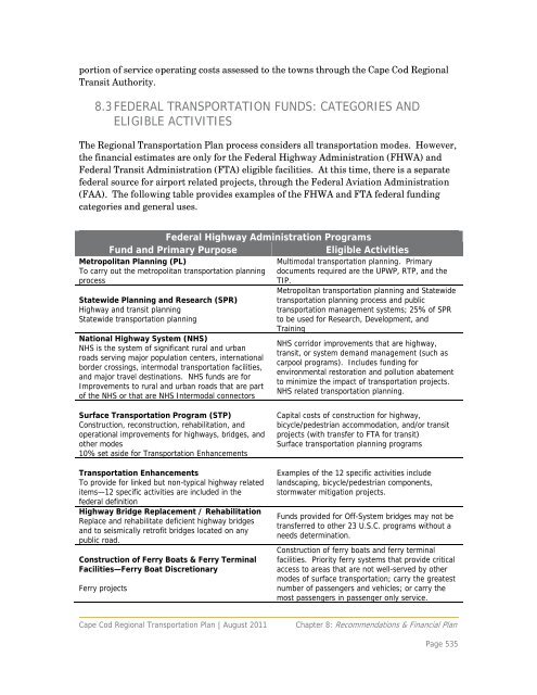 Complete Regional Transportation Plan 2012 - Cape Cod ...