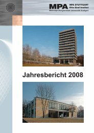 Jahresbericht 2008 - Materialprüfungsanstalt Universität Stuttgart