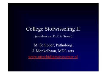 College Stofwisseling II - Utrecht Digestive Center