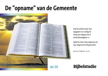 "opname" van de Gemeente - Eindtijd in Beeld