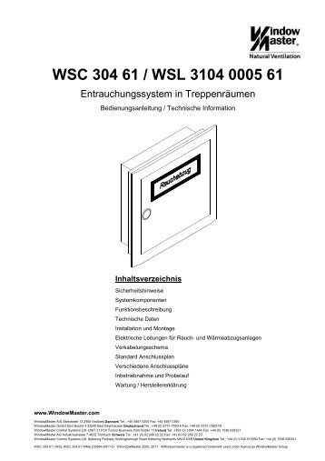 WSC 304 61 / WSL 3104 0005 61 - WindowMaster