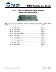 Font DIMM Kit Installation Guide - Troy Group, Inc.