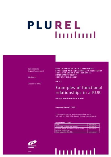 Examples of functional relationships in a RUR - Plurel