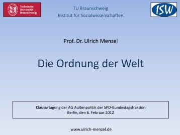 Folie 1 - Prof. Dr. Ulrich Menzel