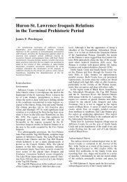 Huron-St. Lawrence Iroquois Relations in the Terminal Prehistoric ...