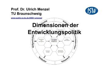 Dimensionen der Entwicklungspolitik - Prof. Dr. Ulrich Menzel