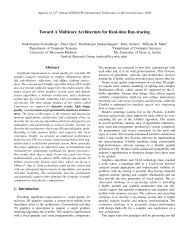 Toward A Multicore Architecture for Real-time Ray-tracing