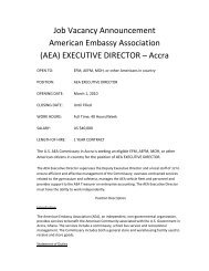 AEA - Embassy of the United States Accra, Ghana