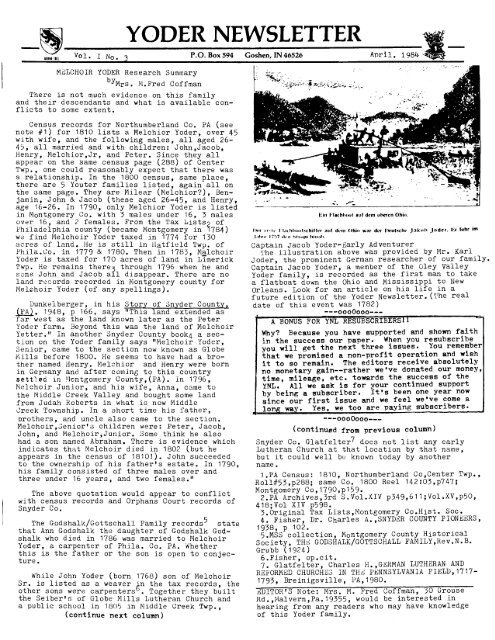 Issue 03 - Yoder Family Information